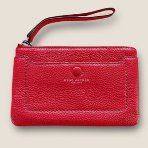 Marc Jacobs Leather Wristlet | One Size | Poppy Red | New with Tags